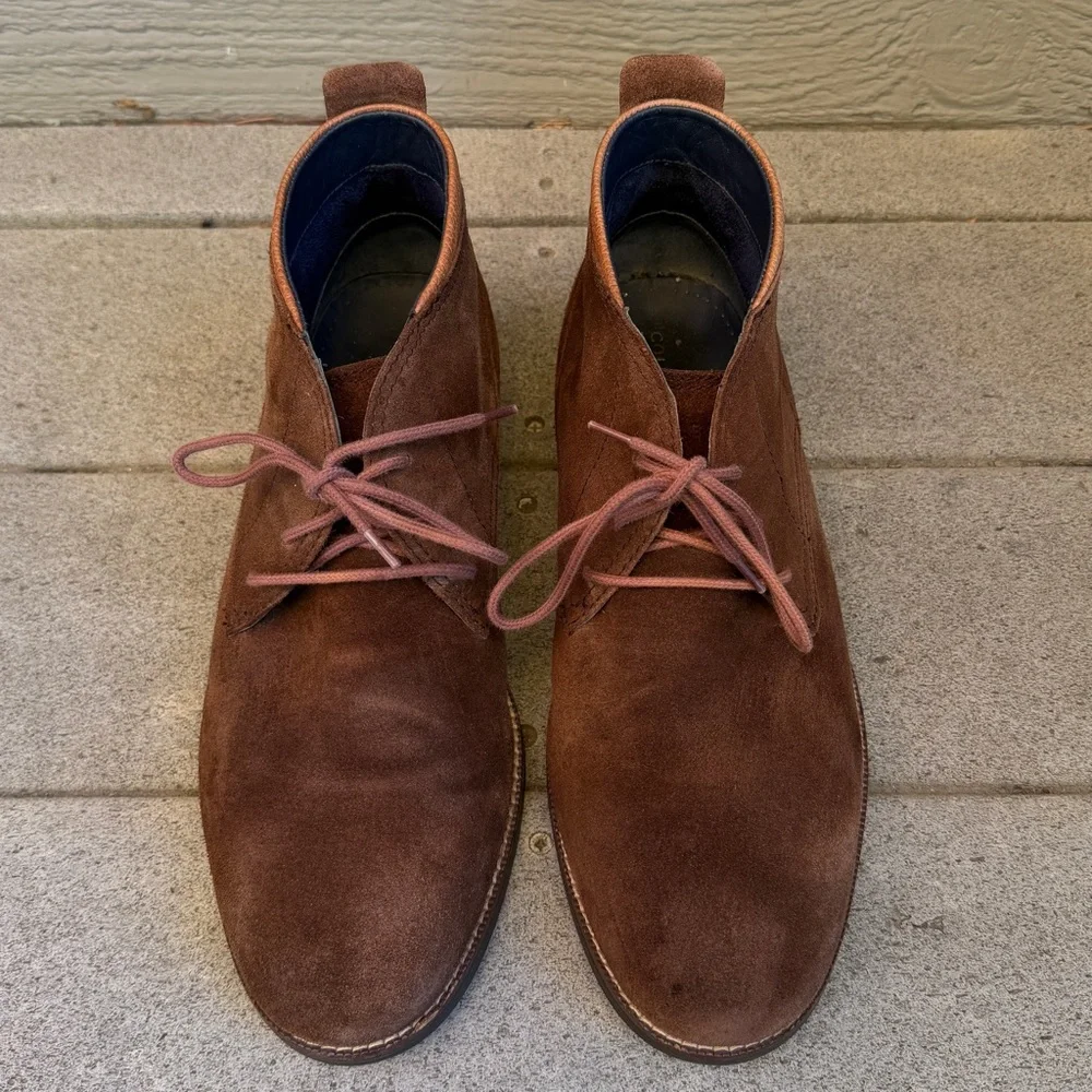 Cole Haan Ogden Stitch Chukka II Boots Muir Suede Men USA 11M Brown Style C26393